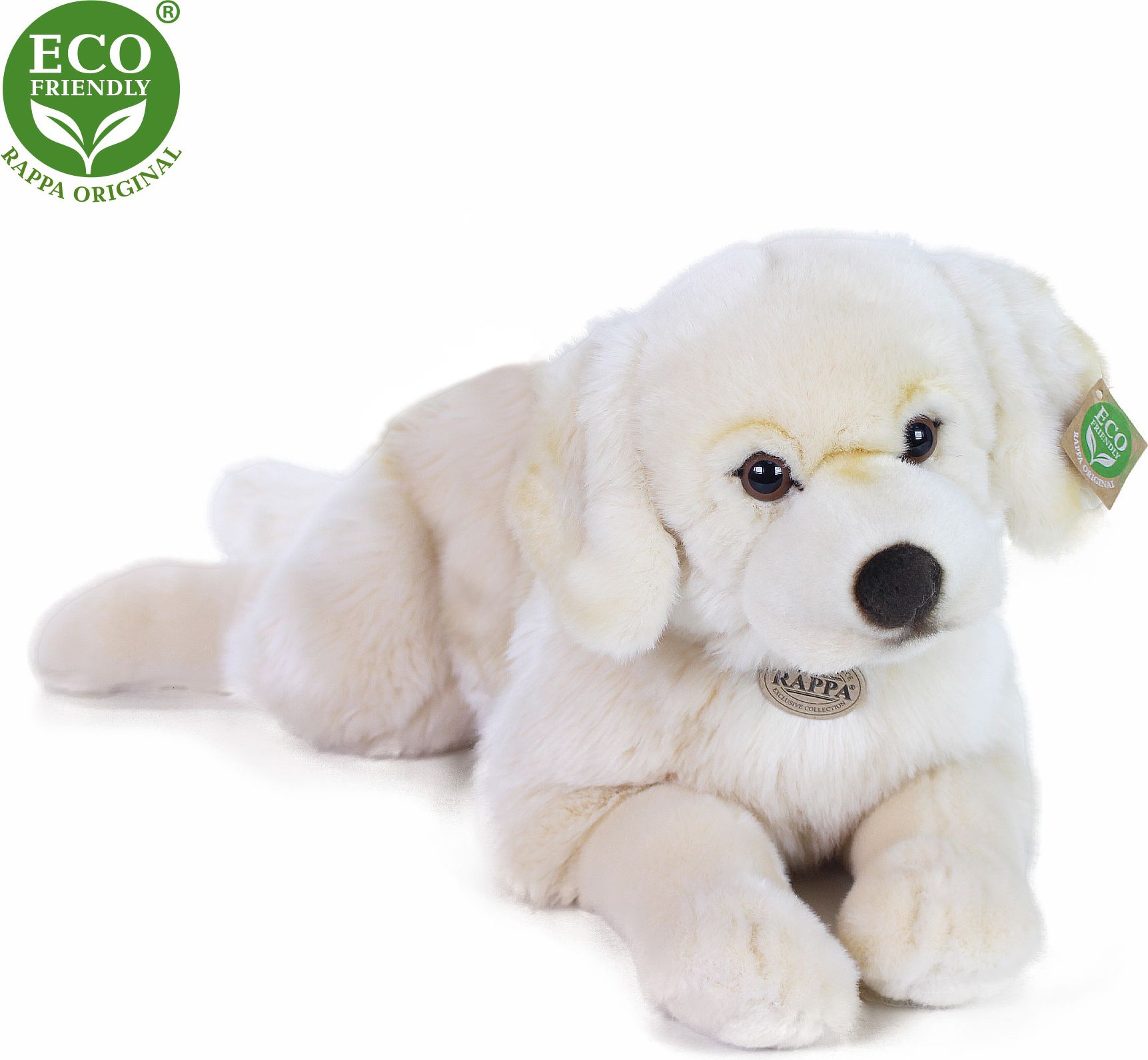 RAPPA Plyšový pes retriever ležící 60 cm ECO-FRIENDLY - obrázek 1