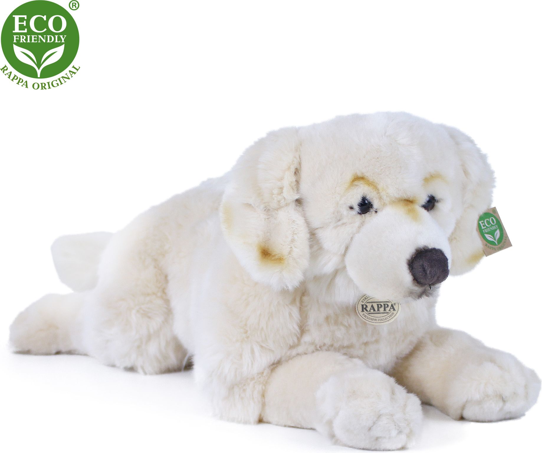 RAPPA Plyšový pes retriever ležící 60 cm ECO-FRIENDLY - obrázek 5