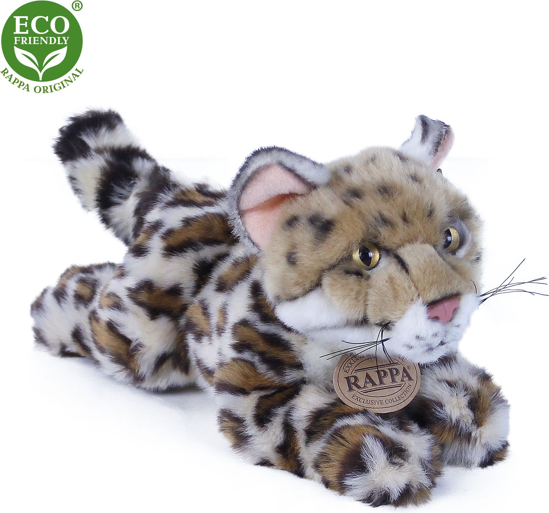 RAPPA Plyšový ocelot ležící 25 cm ECO-FRIENDLY - obrázek 1