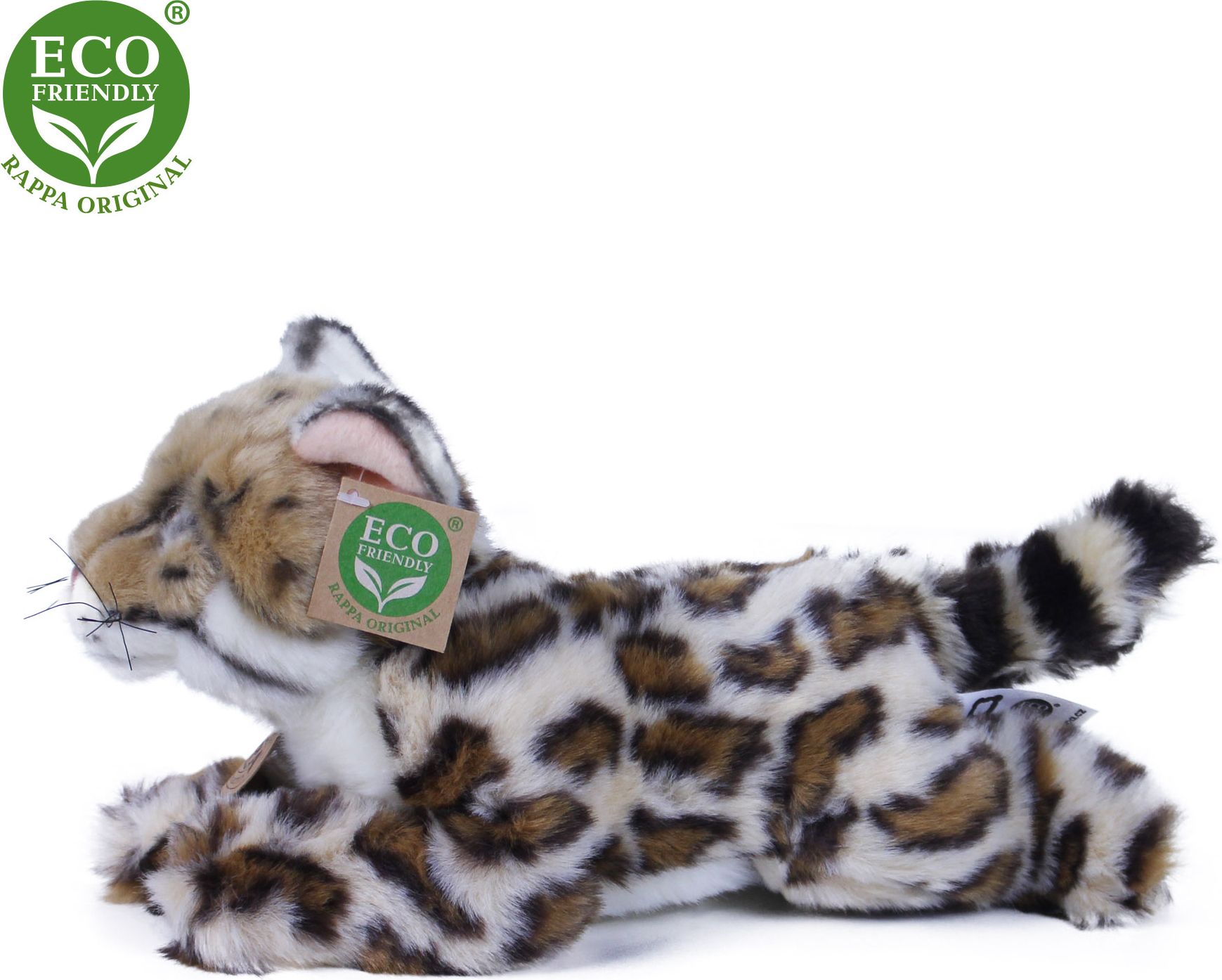 RAPPA Plyšový ocelot ležící 25 cm ECO-FRIENDLY - obrázek 3