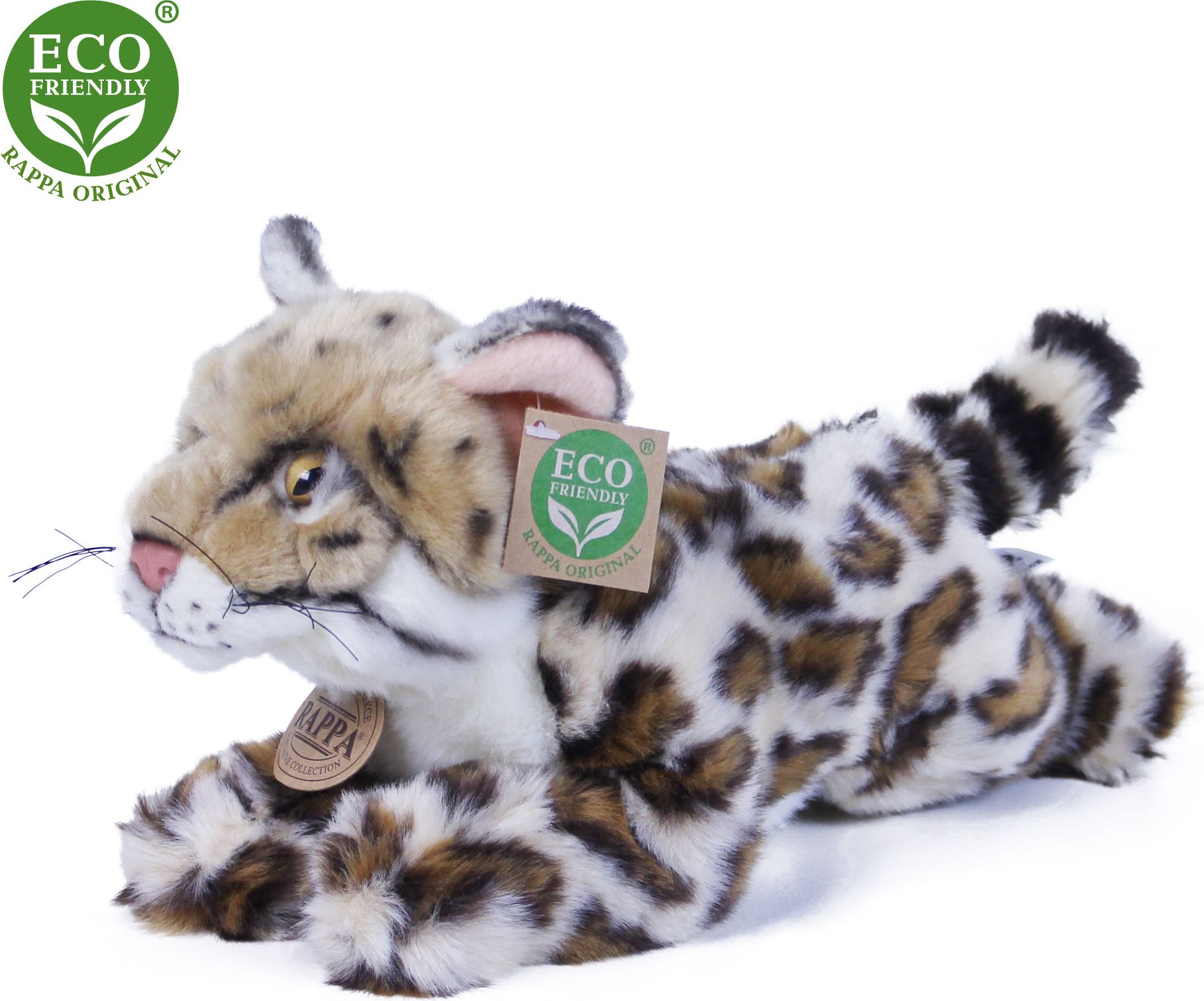 RAPPA Plyšový ocelot ležící 25 cm ECO-FRIENDLY - obrázek 4