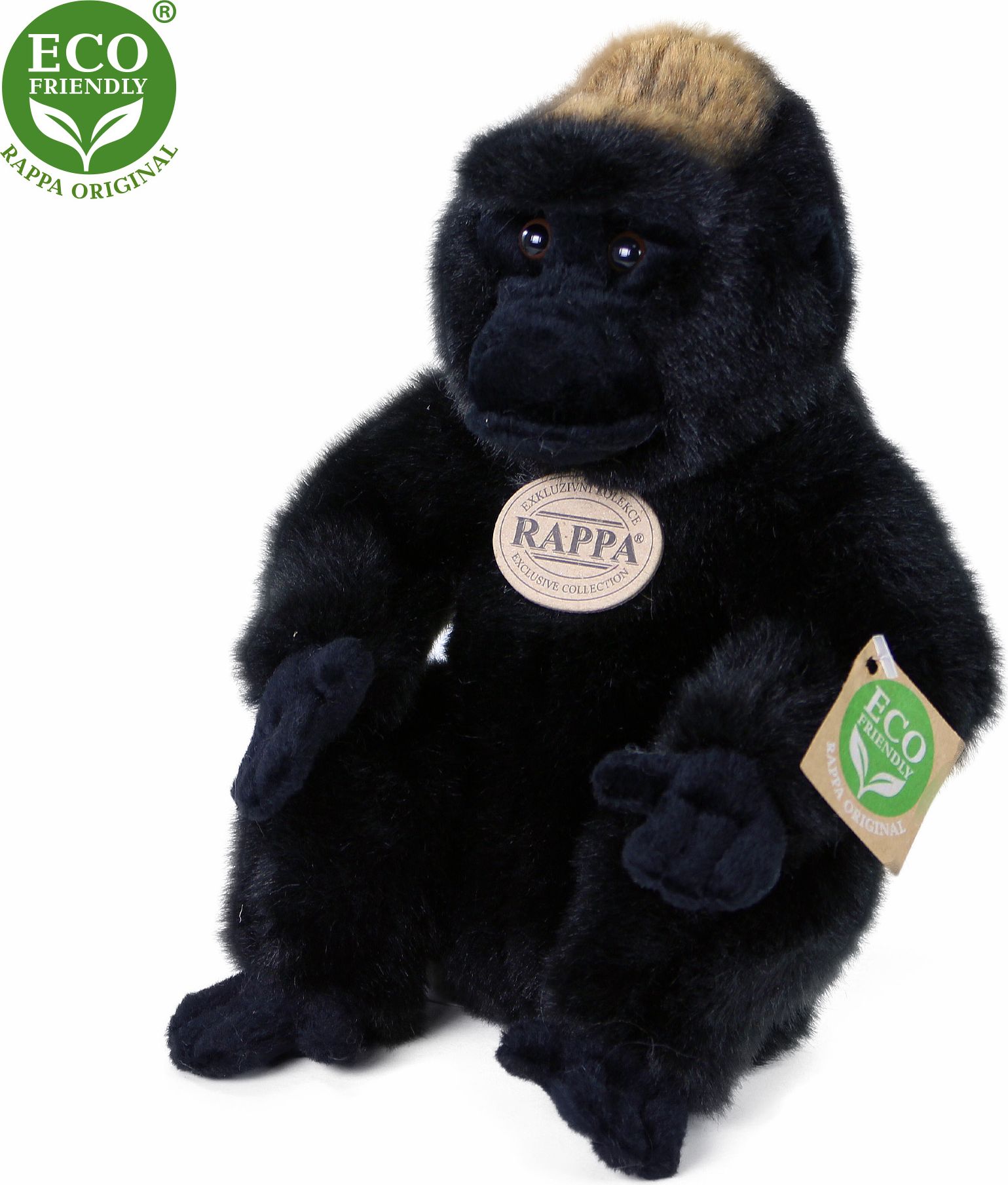 RAPPA Plyšová gorila sedící 23 cm ECO-FRIENDLY - obrázek 1