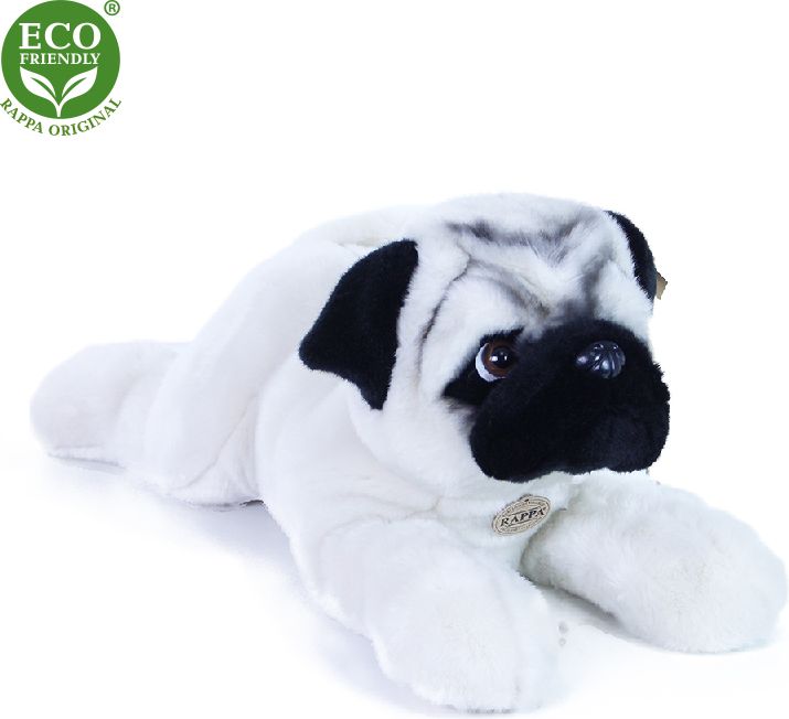 RAPPA Plyšový pes mops 58 cm ECO-FRIENDLY - obrázek 1