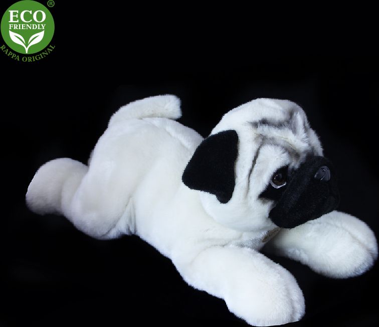 RAPPA Plyšový pes mops 58 cm ECO-FRIENDLY - obrázek 2