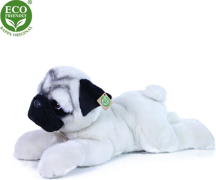 RAPPA Plyšový pes mops 58 cm ECO-FRIENDLY - obrázek 4