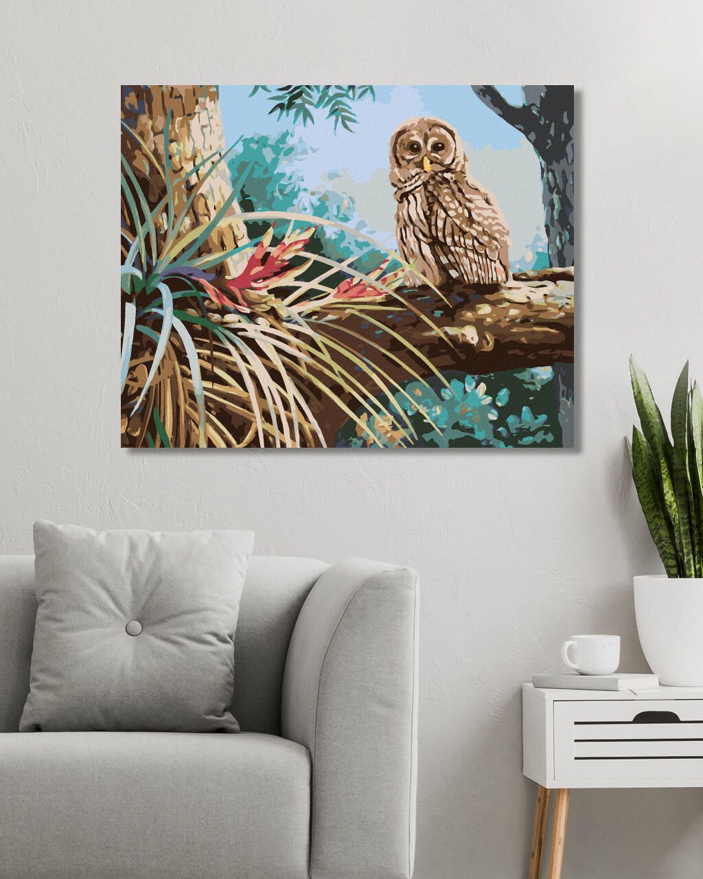 zuty Malování podle čísel - SOVA V LESE (D. RUSTY RUST) - Rozměr: 40x50 cm, Rámování: Varianta: bez rámu a bez vypnutí plátna - obrázek 8