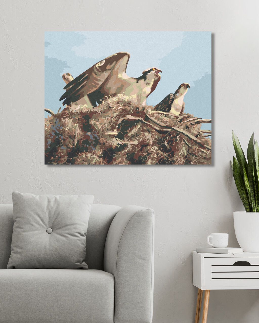 zuty Malování podle čísel - OREL V HNÍZDĚ (D. RUSTY RUST) - Rozměr: 40x50 cm, Rámování: Varianta: bez rámu a bez vypnutí plátna - obrázek 9