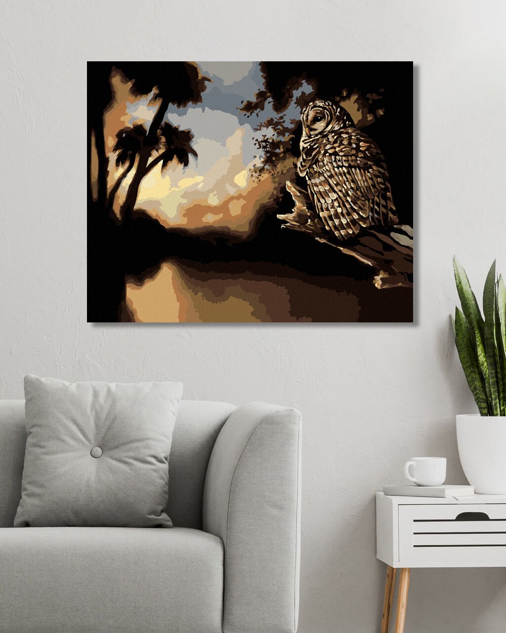 zuty Malování podle čísel - SOVA V NOCI (D. RUSTY RUST) - Rozměr: 40x50 cm, Rámování: Varianta: bez rámu a bez vypnutí plátna - obrázek 7