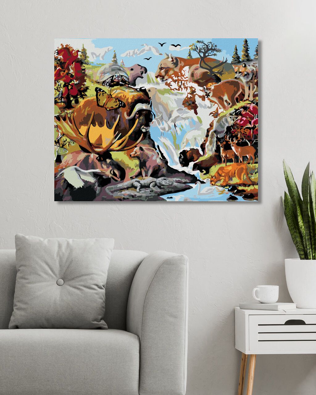 zuty Malování podle čísel - ZVÍŘATA SCHOVANÉ V OBRAZE (D. RUSTY RUST) - Rozměr: 40x50 cm, Rámování: Varianta: bez rámu a bez vypnutí plátna - obrázek 10