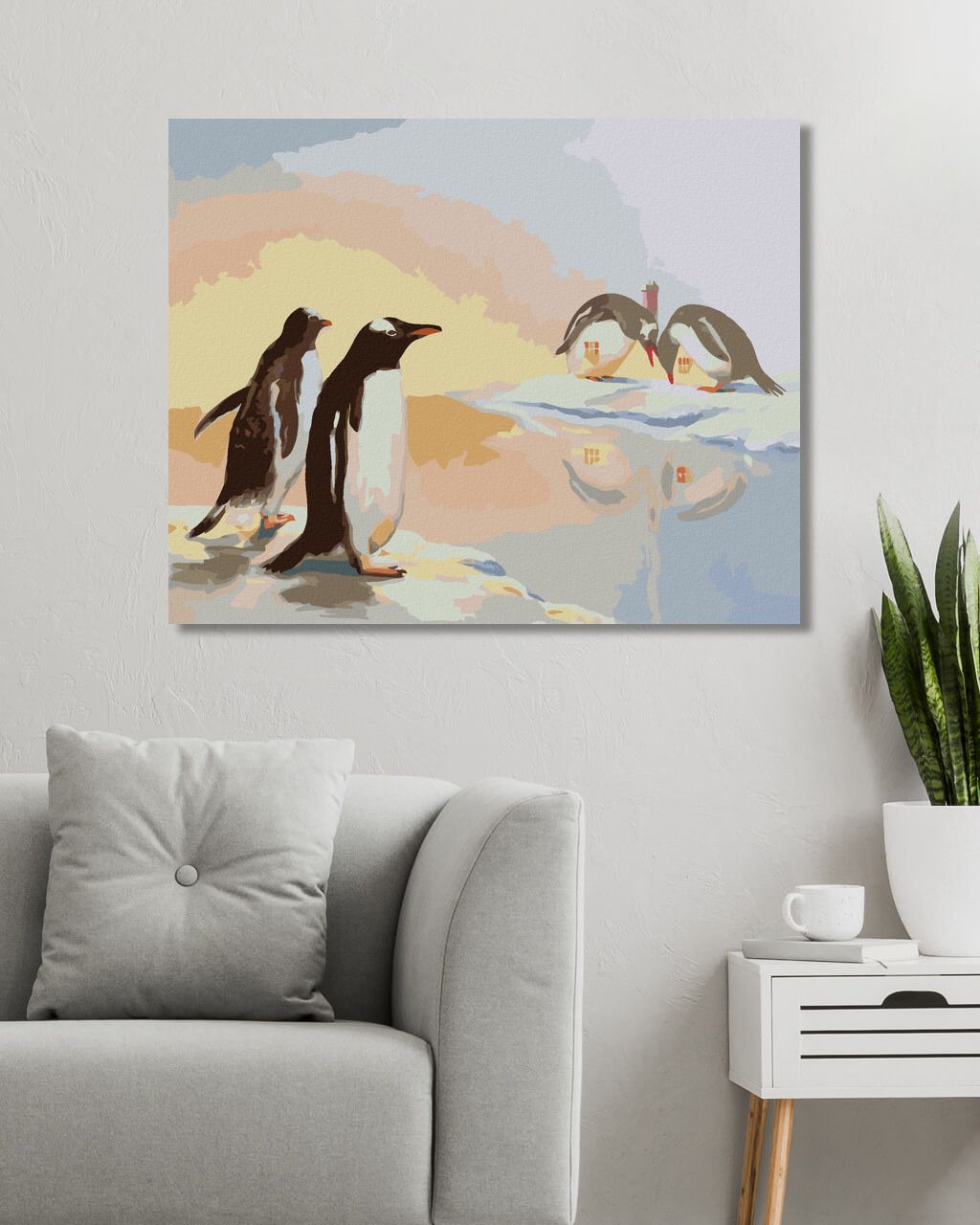 zuty Malování podle čísel - TUČNÁCI A CHATA (D. RUSTY RUST) - Rozměr: 40x50 cm, Rámování: Varianta: vypnuté plátno na rám - obrázek 4