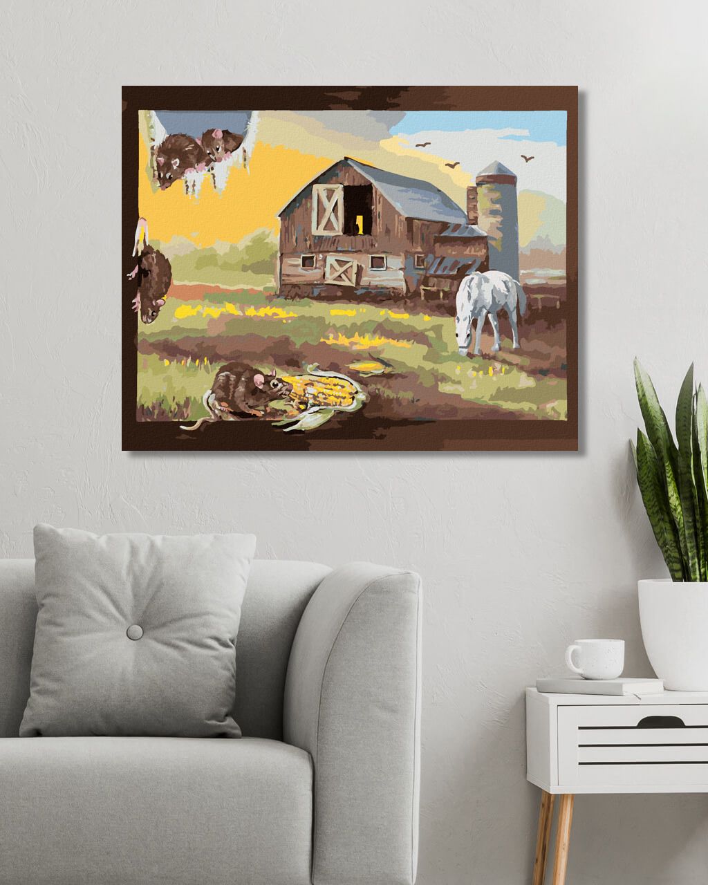 zuty Malování podle čísel - KRYSA V OBRAZU FARMY A KONĚ (D. RUSTY RUST) - Rozměr: 40x50 cm, Rámování: Varianta: vypnuté plátno na rám - obrázek 10