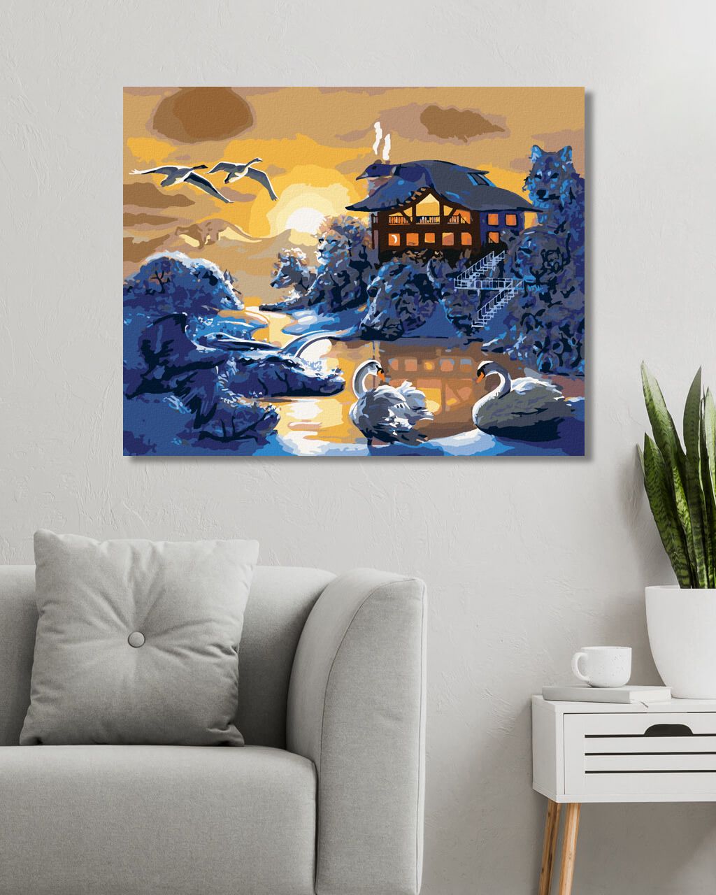 zuty Malování podle čísel - ZVÍŘATA U DOMU A ZÁPAD SLUNCE (D. RUSTY RUST) - Rozměr: 40x50 cm, Rámování: Varianta: bez rámu a bez vypnutí plátna - obrázek 5