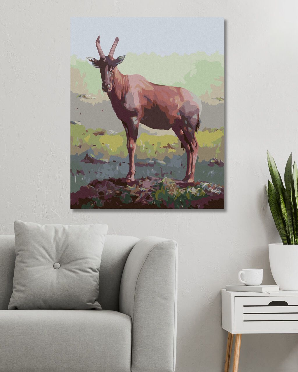 zuty Malování podle čísel - ANTILOPA V TRÁVĚ (D. RUSTY RUST) - Rozměr: 40x50 cm, Rámování: Varianta: bez rámu a bez vypnutí plátna - obrázek 6