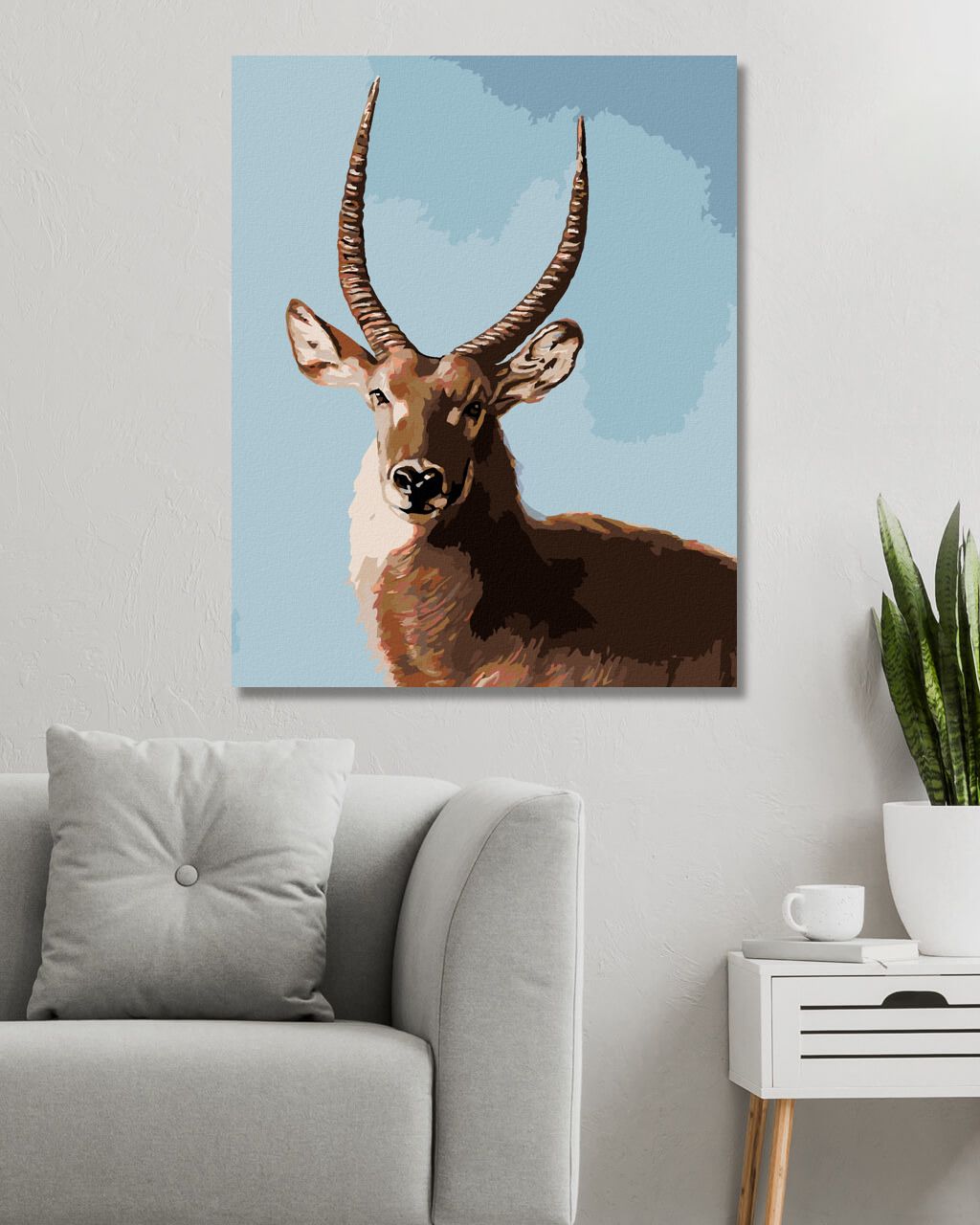 zuty Malování podle čísel - ANTILOPA PORTRÉT (D. RUSTY RUST) - Rozměr: 40x50 cm, Rámování: Varianta: vypnuté plátno na rám - obrázek 6
