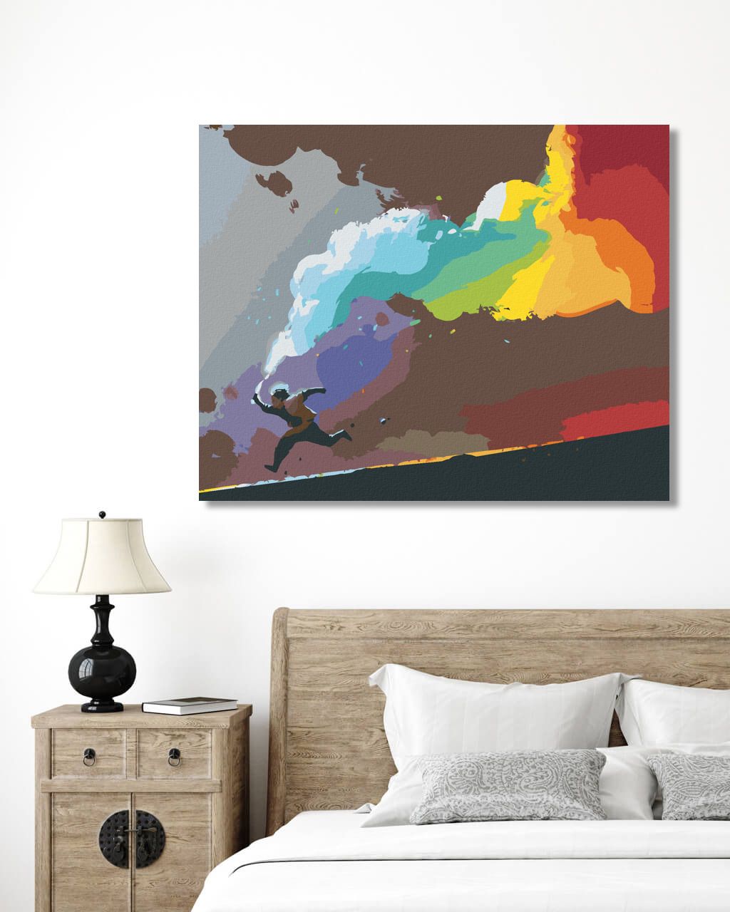 zuty Malování podle čísel - CHLAPEC S BAREVNOU SVĚTLICÍ - Rozměr: 40x50 cm, Rámování: Varianta: vypnuté plátno na rám - obrázek 7