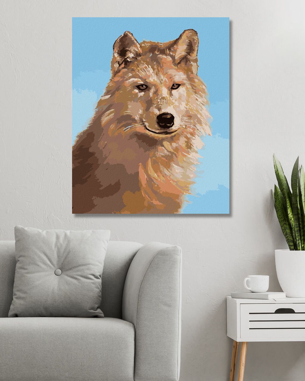 zuty Malování podle čísel - VLK PORTRÉT III (D. RUSTY RUST) - Rozměr: 40x50 cm, Rámování: Varianta: vypnuté plátno na rám - obrázek 7