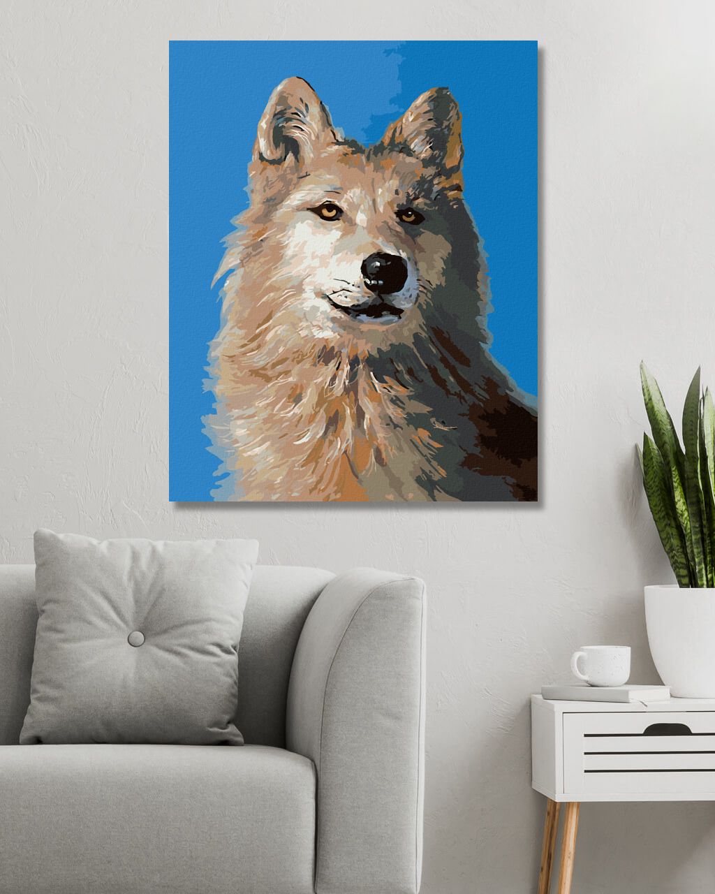 zuty Malování podle čísel - VLK PORTRÉT I (D. RUSTY RUST) - Rozměr: 40x50 cm, Rámování: Varianta: bez rámu a bez vypnutí plátna - obrázek 4