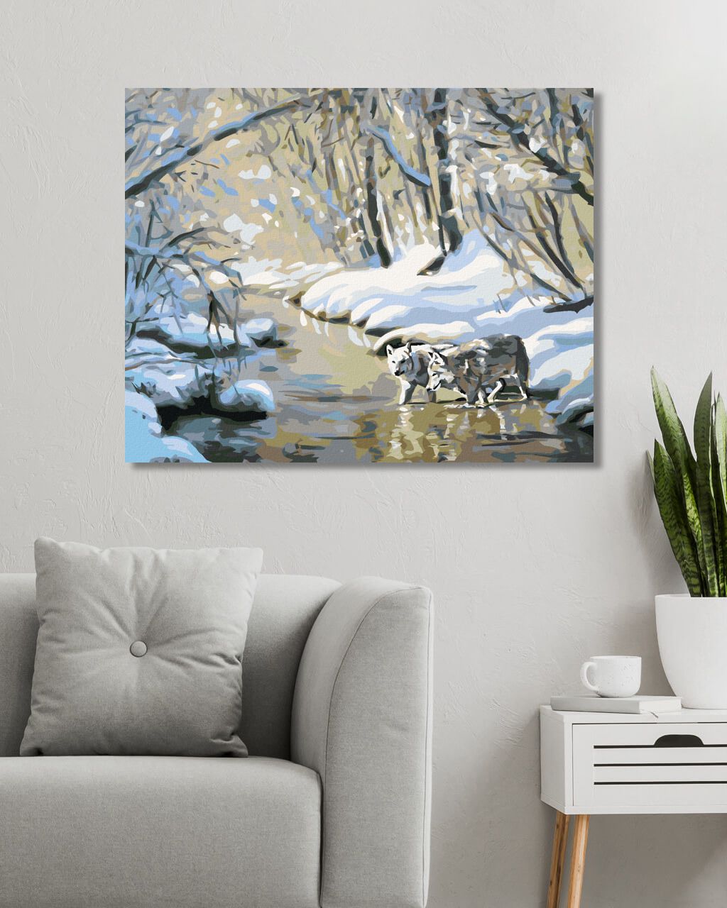 zuty Malování podle čísel - VLCI V ŘECE (D. RUSTY RUST) - Rozměr: 40x50 cm, Rámování: Varianta: vypnuté plátno na rám - obrázek 10
