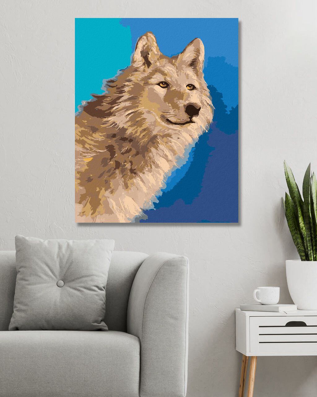 zuty Malování podle čísel - VLK PORTRÉT II (D. RUSTY RUST) - Rozměr: 40x50 cm, Rámování: Varianta: bez rámu a bez vypnutí plátna - obrázek 8