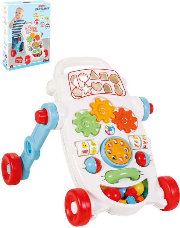 Dudlu Chodítko baby interaktivní modré s aktivitami pro miminko plast 2v1 - obrázek 1