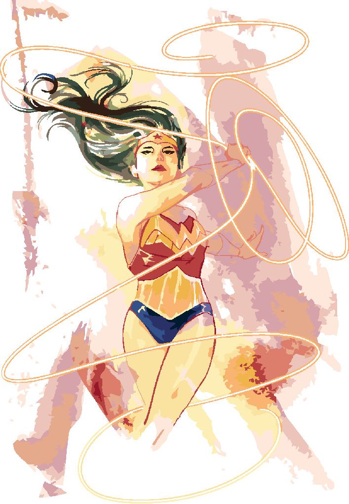 zuty Malování podle čísel - MALOVANÁ WONDER WOMAN IV - Rozměr: 40x50 cm, Rámování: Varianta: bez rámu a bez vypnutí plátna - obrázek 7