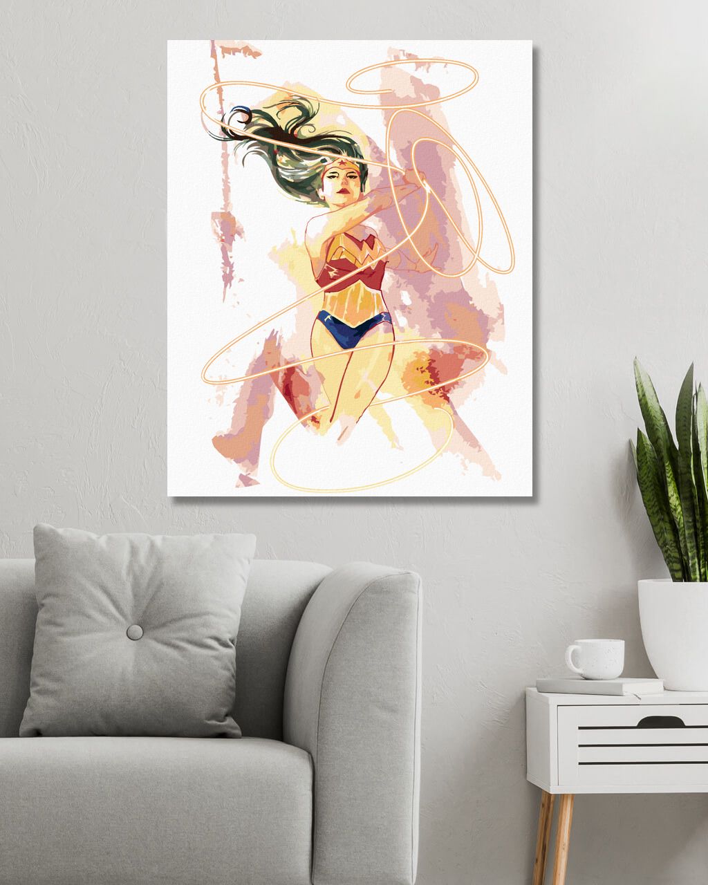 zuty Malování podle čísel - MALOVANÁ WONDER WOMAN IV - Rozměr: 40x50 cm, Rámování: Varianta: bez rámu a bez vypnutí plátna - obrázek 8