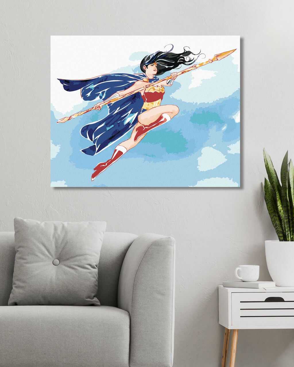 zuty Malování podle čísel - MALOVANÁ WONDER WOMAN III - Rozměr: 40x50 cm, Rámování: Varianta: bez rámu a bez vypnutí plátna - obrázek 10