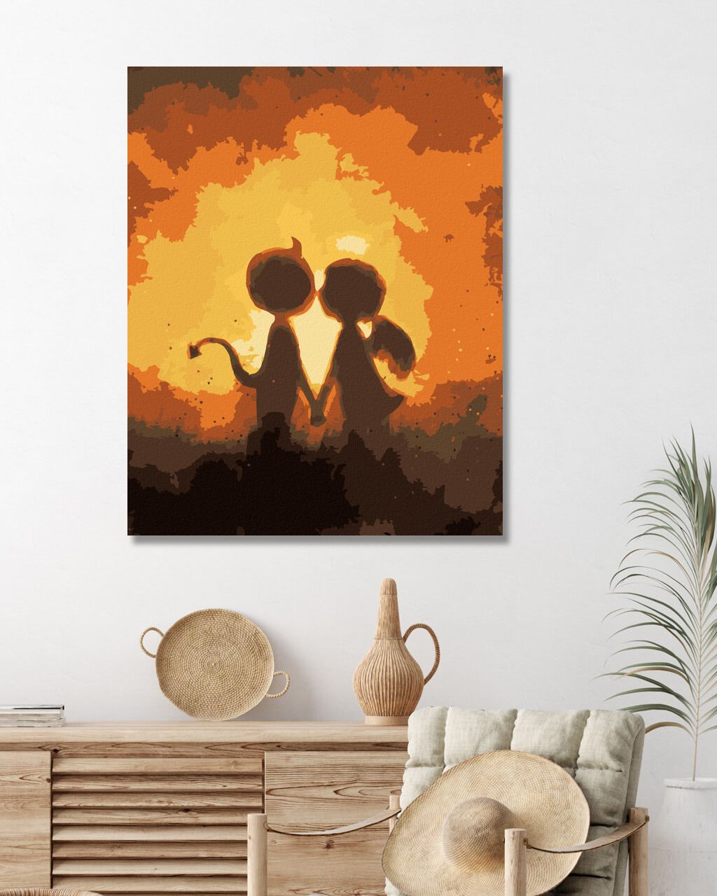 zuty Malování podle čísel - MALÝ ĎÁBĚL S ANDĚLEM - Rozměr: 40x50 cm, Rámování: Varianta: vypnuté plátno na rám - obrázek 5