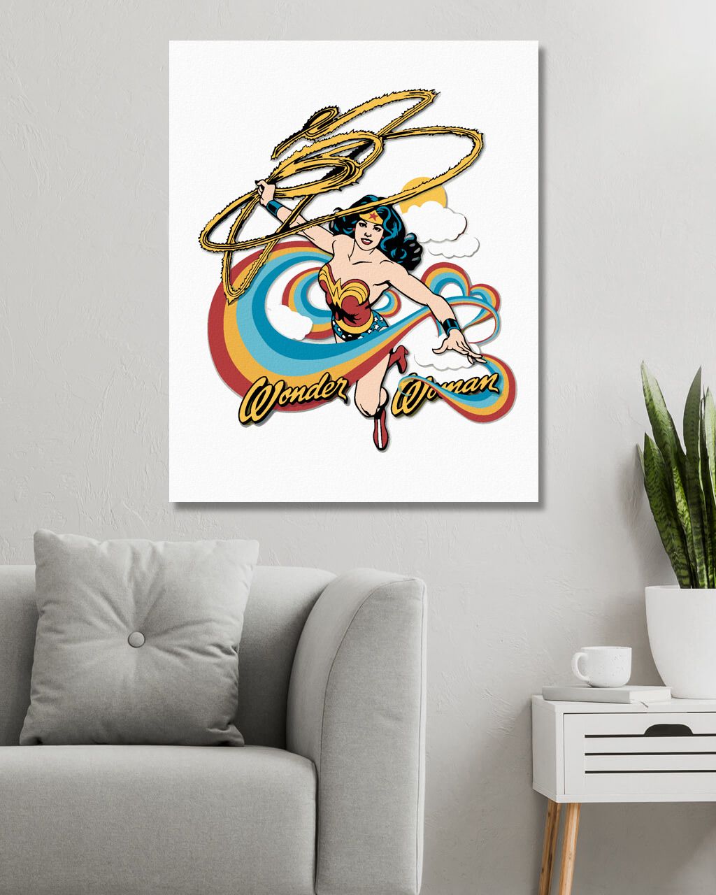 zuty Malování podle čísel - WONDER WOMAN DUHA IV - Rozměr: 40x50 cm, Rámování: Varianta: bez rámu a bez vypnutí plátna - obrázek 10