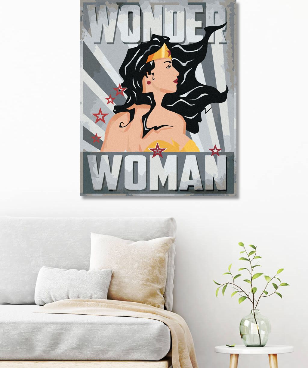 zuty Malování podle čísel - WONDER WOMAN HVĚZDA II - Rozměr: 40x50 cm, Rámování: Varianta: bez rámu a bez vypnutí plátna - obrázek 10