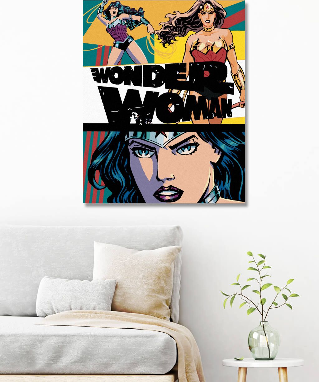 zuty Malování podle čísel - WONDER WOMAN 3X PLAKÁT - Rozměr: 40x50 cm, Rámování: Varianta: bez rámu a bez vypnutí plátna - obrázek 3