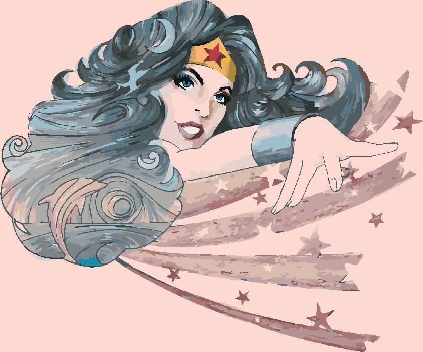 zuty Malování podle čísel - ABSTRAKTNÍ WONDER WOMAN - Rozměr: 40x50 cm, Rámování: Varianta: vypnuté plátno na rám - obrázek 7