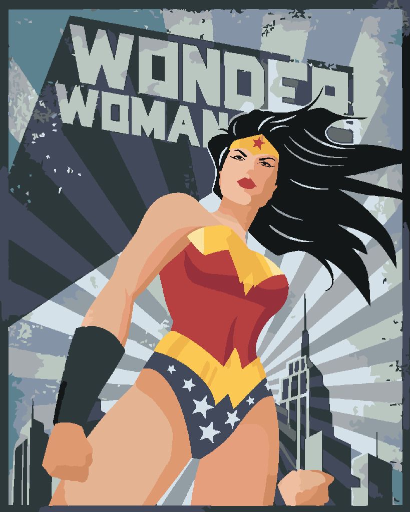 zuty Malování podle čísel - WONDER WOMAN HVĚZDA III - Rozměr: 40x50 cm, Rámování: Varianta: vypnuté plátno na rám - obrázek 8