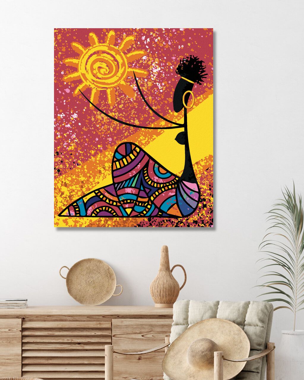 zuty Malování podle čísel - ŽENA DRŽÍCÍ SLUNCE - Rozměr: 40x50 cm, Rámování: Varianta: bez rámu a bez vypnutí plátna - obrázek 7