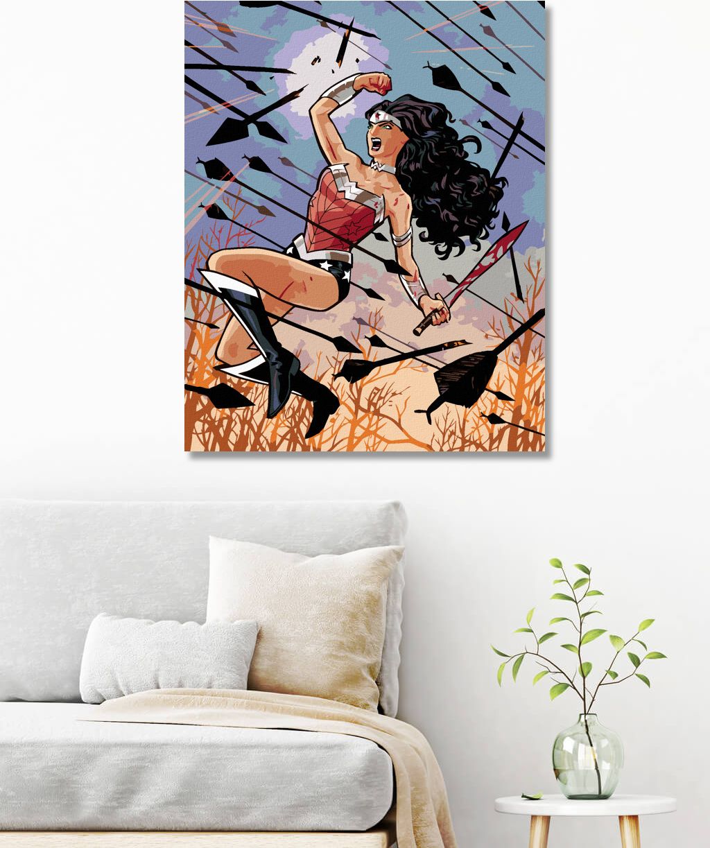 zuty Malování podle čísel - WONDER WOMAN ROZEVLÁTÉ VLASY - Rozměr: 40x50 cm, Rámování: Varianta: bez rámu a bez vypnutí plátna - obrázek 20