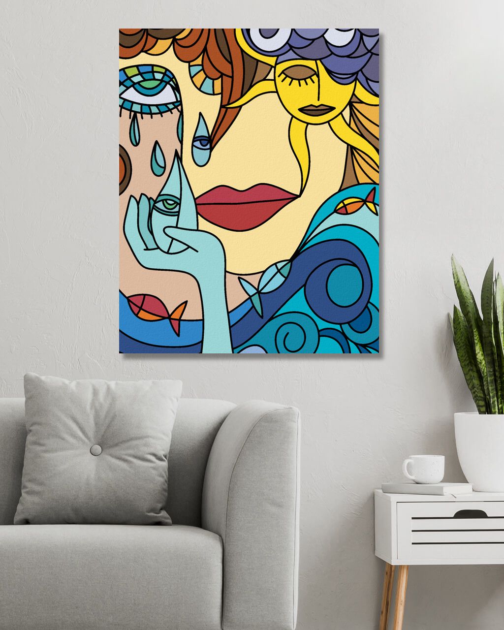 zuty Malování podle čísel - ABSTRAKTNÍ OČI - Rozměr: 40x50 cm, Rámování: Varianta: vypnuté plátno na rám - obrázek 8