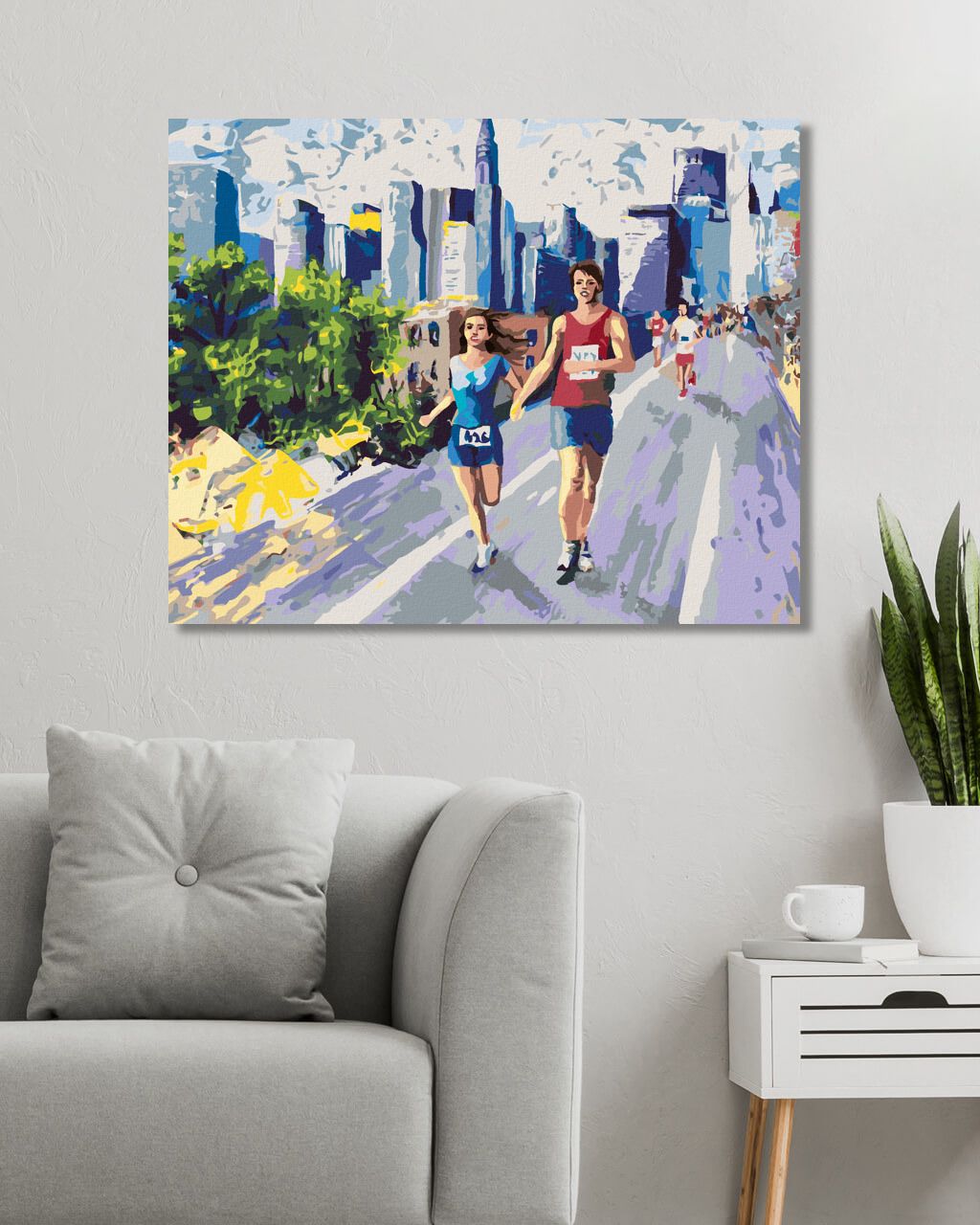 zuty Malování podle čísel - DVA BĚŽCI - Rozměr: 40x50 cm, Rámování: Varianta: vypnuté plátno na rám - obrázek 5