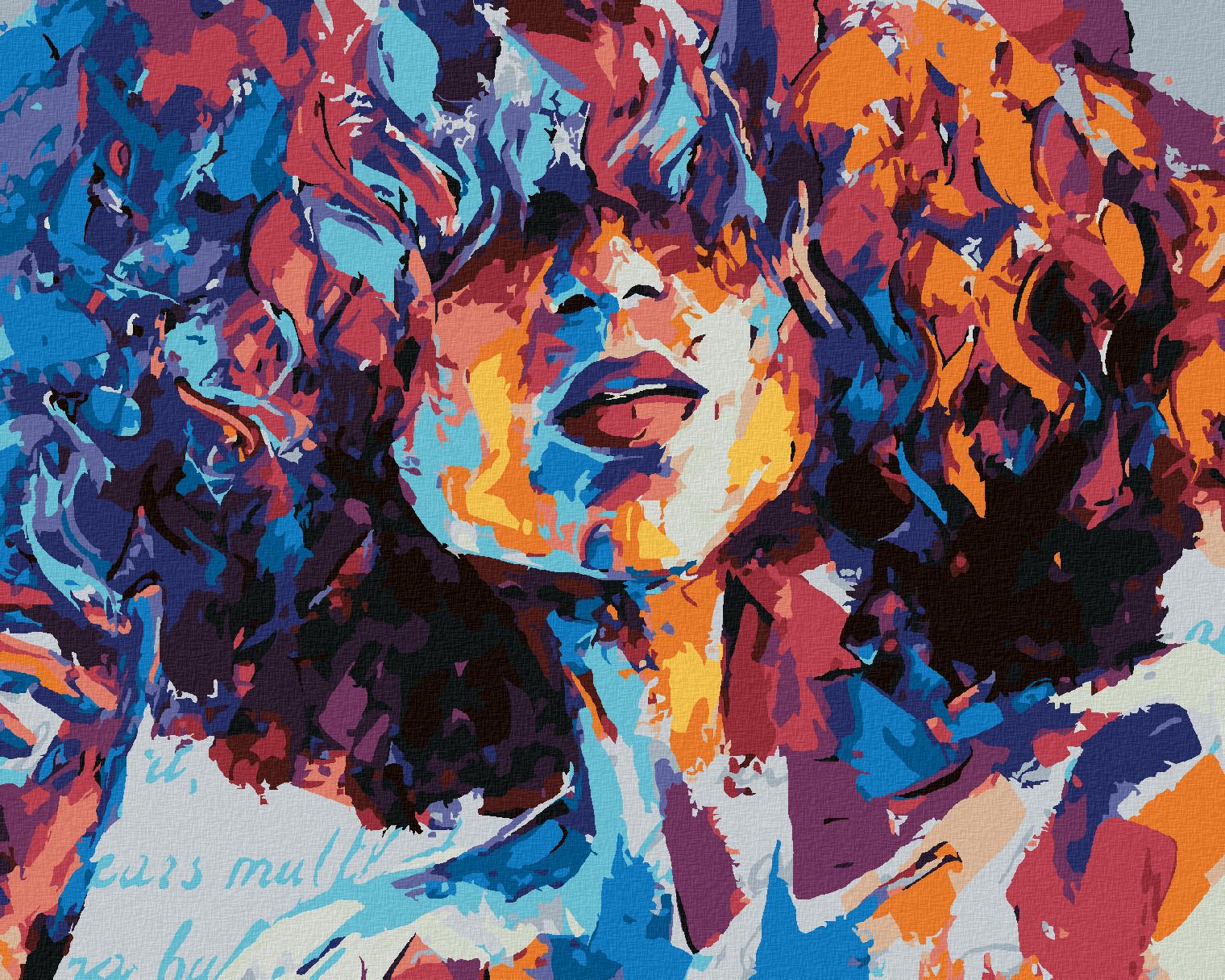 zuty Malování podle čísel - ABSTRAKTNÍ ŽENA S KUDRNATÝMI VLASY - Rozměr: 40x50 cm, Rámování: Varianta: vypnuté plátno na rám - obrázek 1