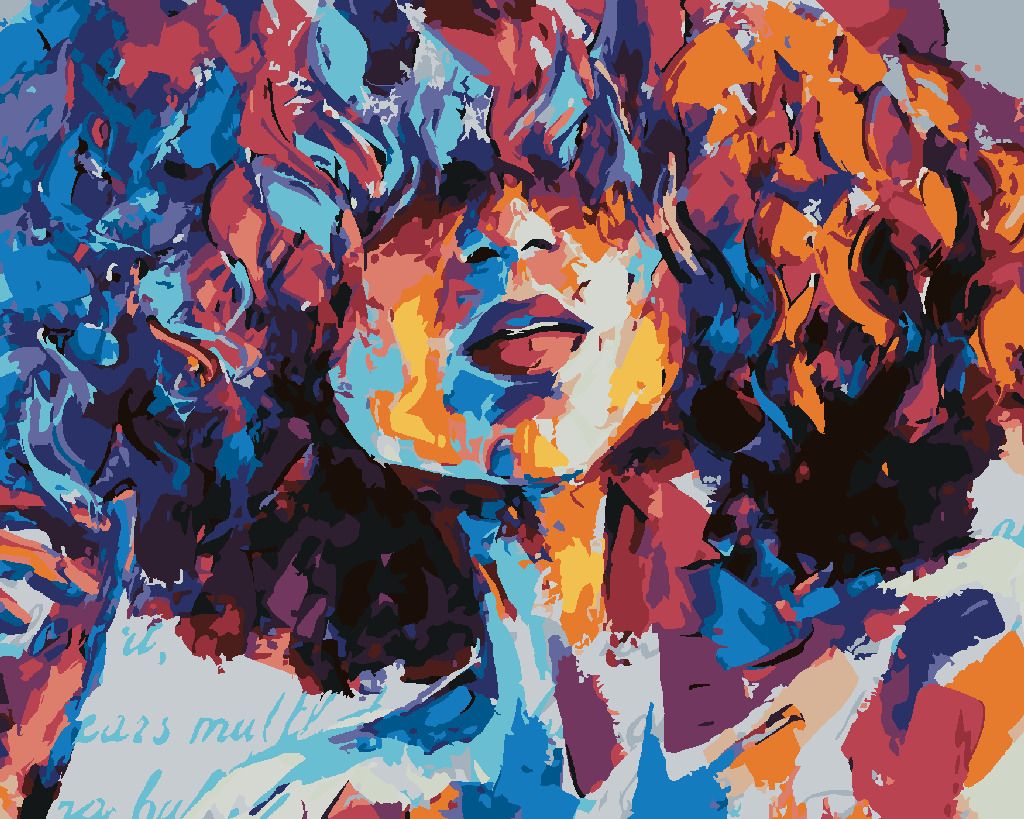 zuty Malování podle čísel - ABSTRAKTNÍ ŽENA S KUDRNATÝMI VLASY - Rozměr: 40x50 cm, Rámování: Varianta: vypnuté plátno na rám - obrázek 7