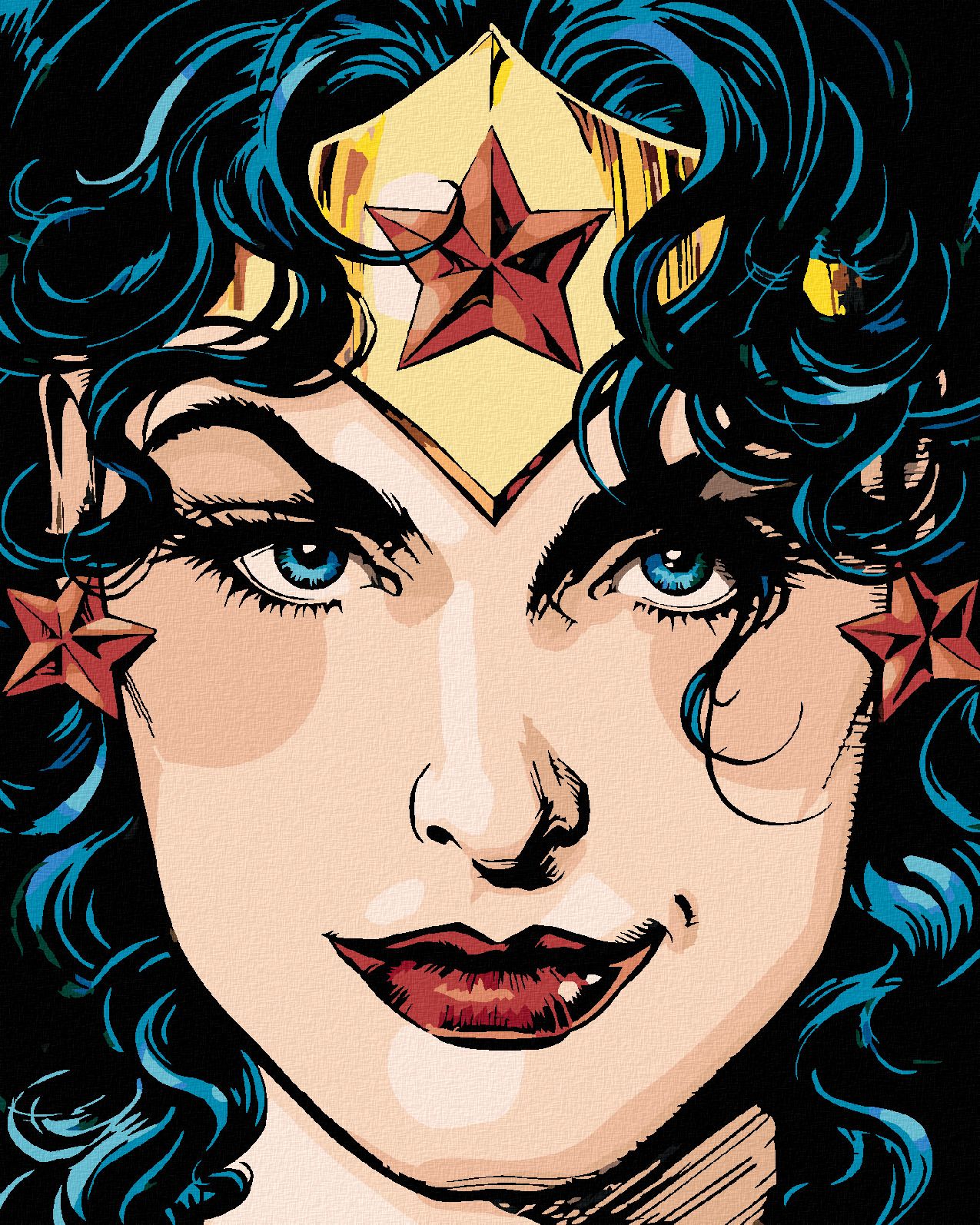 zuty Malování podle čísel - WONDER WOMAN PŘEBAL KOMIKSU - Rozměr: 40x50 cm, Rámování: Varianta: bez rámu a bez vypnutí plátna - obrázek 1