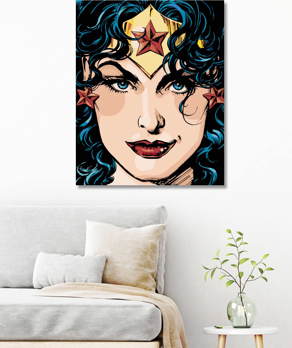 zuty Malování podle čísel - WONDER WOMAN PŘEBAL KOMIKSU - Rozměr: 40x50 cm, Rámování: Varianta: bez rámu a bez vypnutí plátna - obrázek 2