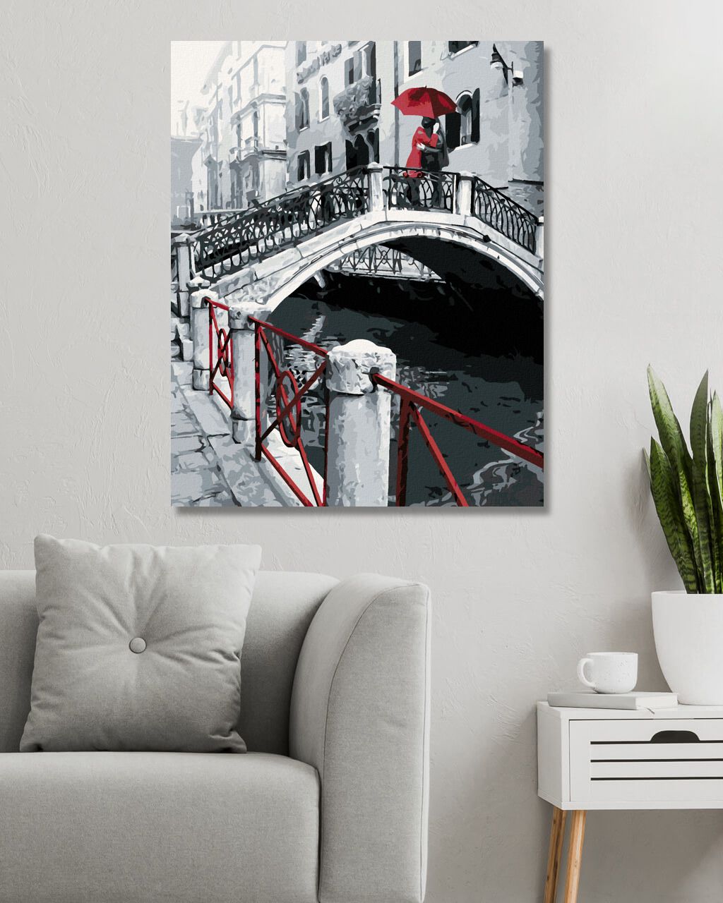 zuty Malování podle čísel - MILUJÍCÍ PÁR NA MOSTĚ - Rozměr: 40x50 cm, Rámování: Varianta: bez rámu a bez vypnutí plátna - obrázek 4