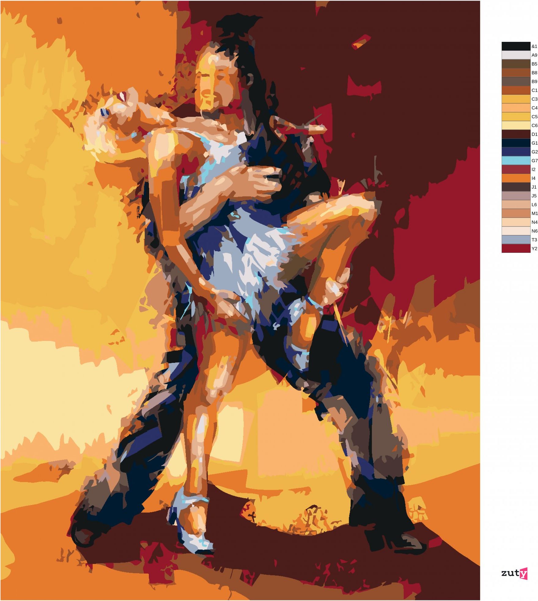 zuty Malování podle čísel - RUMBA - Rozměr: 40x50 cm, Rámování: Varianta: bez rámu a bez vypnutí plátna - obrázek 7