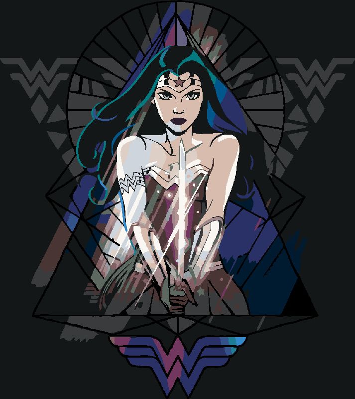 zuty Malování podle čísel - WONDER WOMAN TROJÚHELNÍK - Rozměr: 40x50 cm, Rámování: Varianta: bez rámu a bez vypnutí plátna - obrázek 3