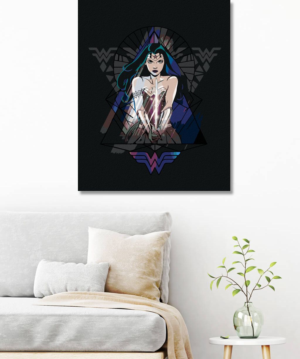 zuty Malování podle čísel - WONDER WOMAN TROJÚHELNÍK - Rozměr: 40x50 cm, Rámování: Varianta: bez rámu a bez vypnutí plátna - obrázek 6