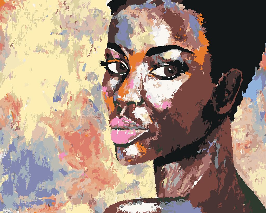 zuty Malování podle čísel - PORTRÉT AFRICKÉ ŽENY - Rozměr: 40x50 cm, Rámování: Varianta: bez rámu a bez vypnutí plátna - obrázek 9
