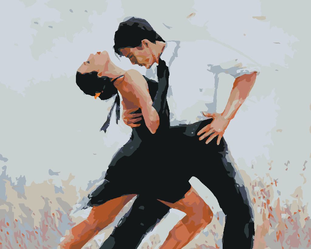 zuty Malování podle čísel - TANEČNÍCI TANČÍCÍ TANGO - Rozměr: 40x50 cm, Rámování: Varianta: vypnuté plátno na rám - obrázek 10