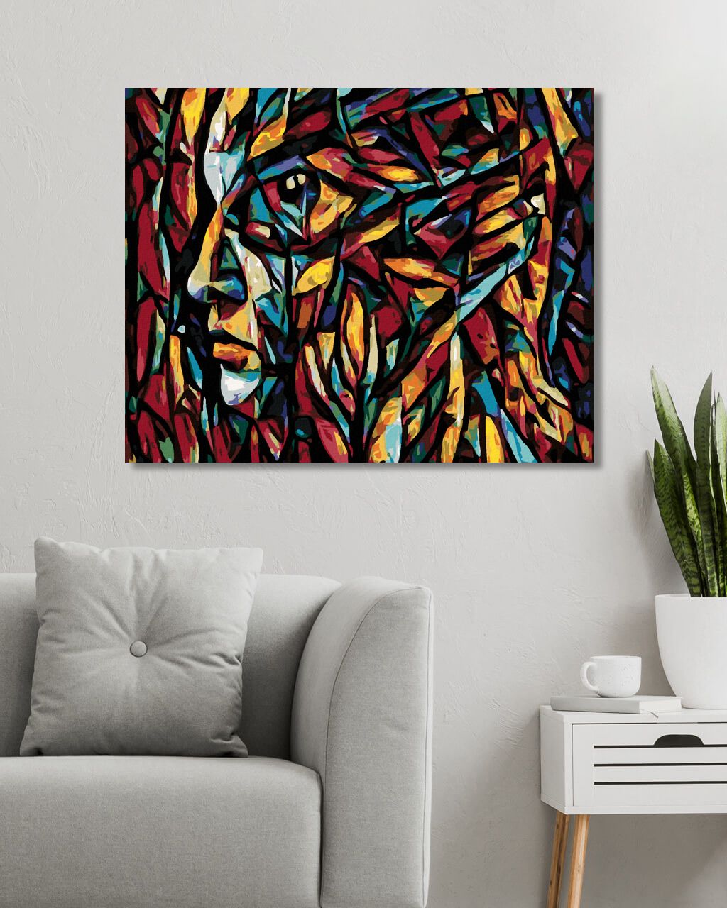 zuty Malování podle čísel - ABSTRAKTNÍ PORTRÉT ŽENY - Rozměr: 40x50 cm, Rámování: Varianta: bez rámu a bez vypnutí plátna - obrázek 9