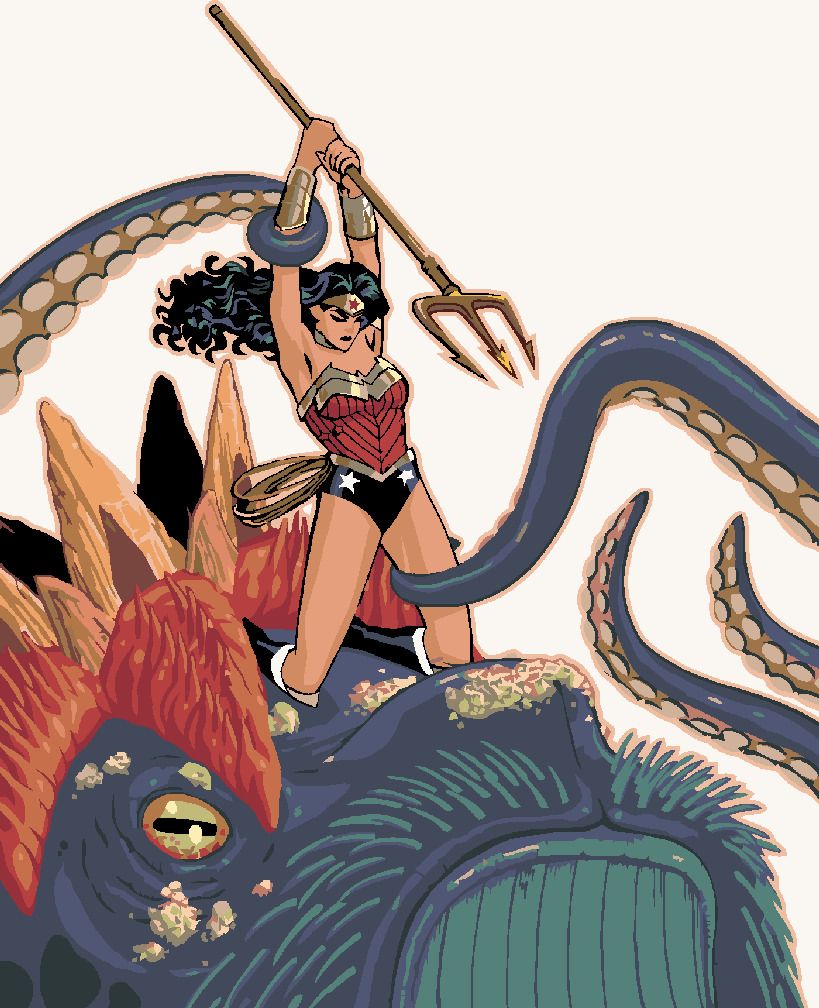 zuty Malování podle čísel - WONDER WOMAN A PŘÍŠERA - Rozměr: 40x50 cm, Rámování: Varianta: vypnuté plátno na rám - obrázek 5