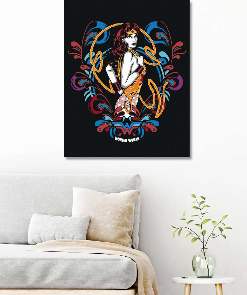 zuty Malování podle čísel - WONDER WOMAN 60S - Rozměr: 40x50 cm, Rámování: Varianta: vypnuté plátno na rám - obrázek 10